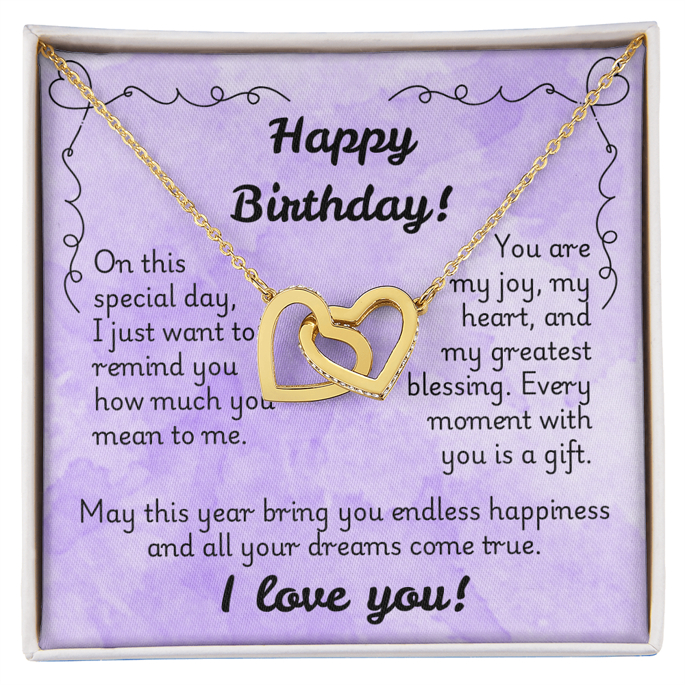 Interlocking Hearts Necklace - Birthday 1