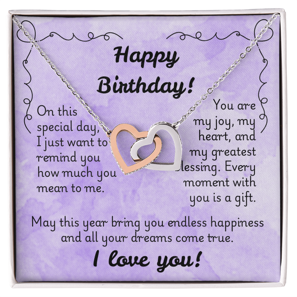 Interlocking Hearts Necklace - Birthday 1