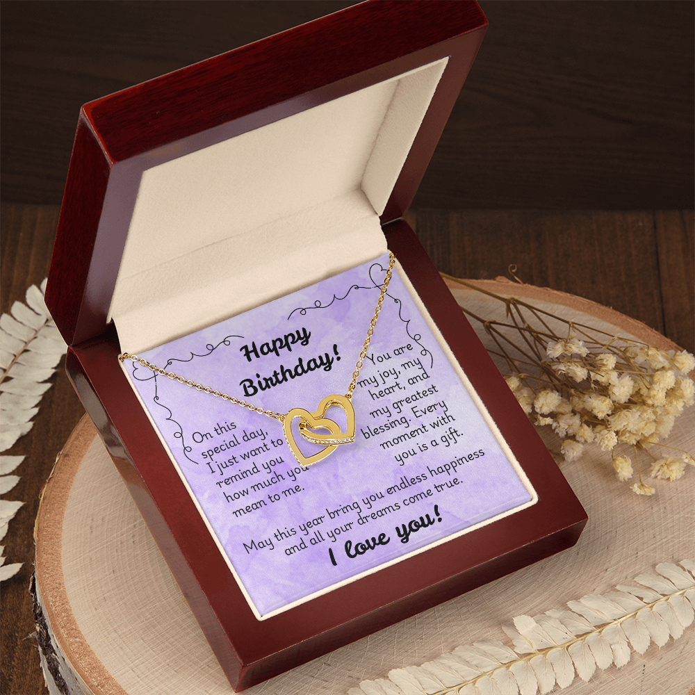 Interlocking Hearts Necklace - Birthday 1