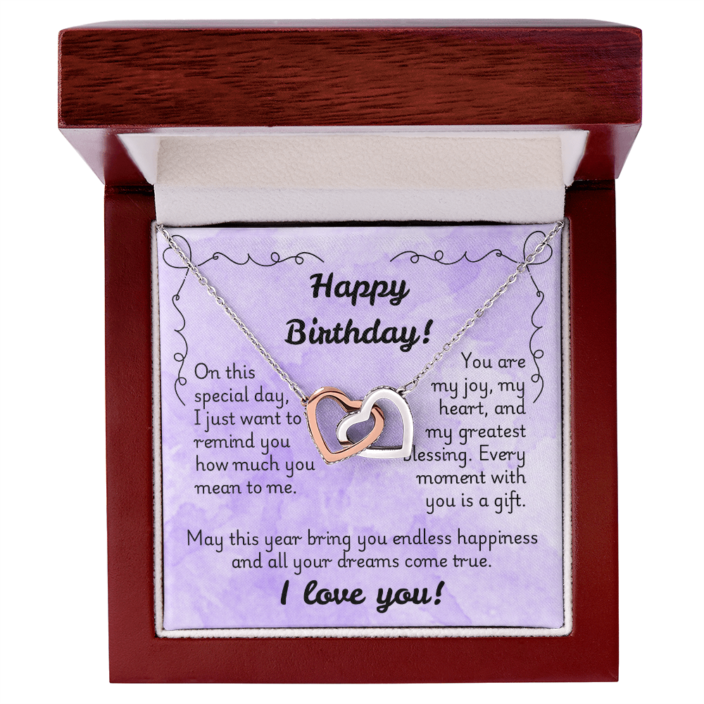 Interlocking Hearts Necklace - Birthday 1
