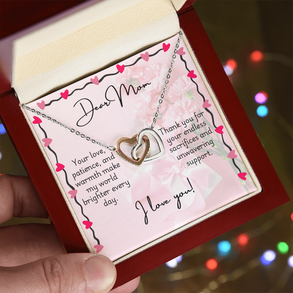 Interlocking Hearts Necklace - Mom 3