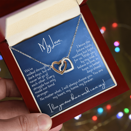 Interlocking Hearts Necklace - Strong