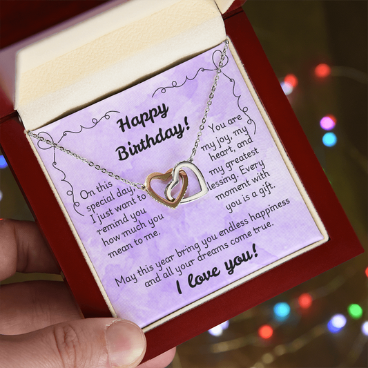 Interlocking Hearts Necklace - Birthday 1