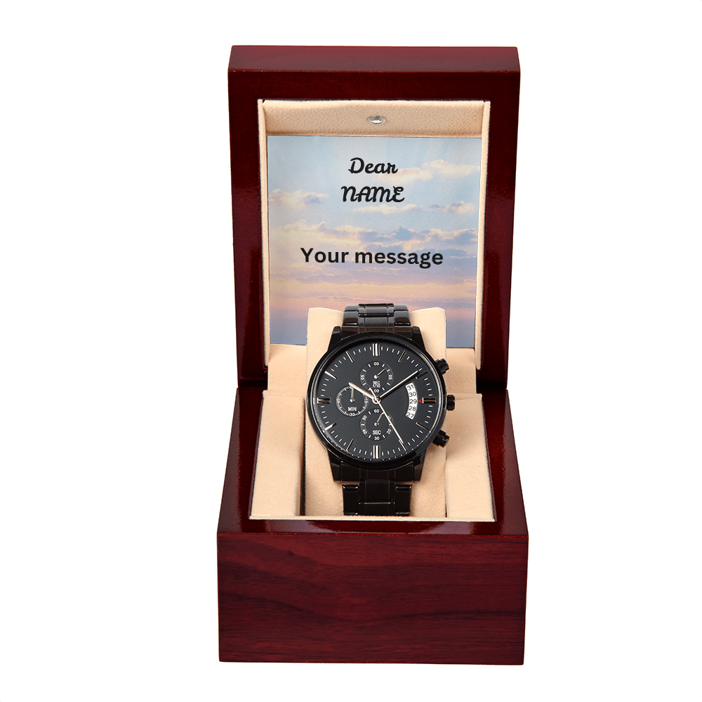 Black Chronograph Watch - personal