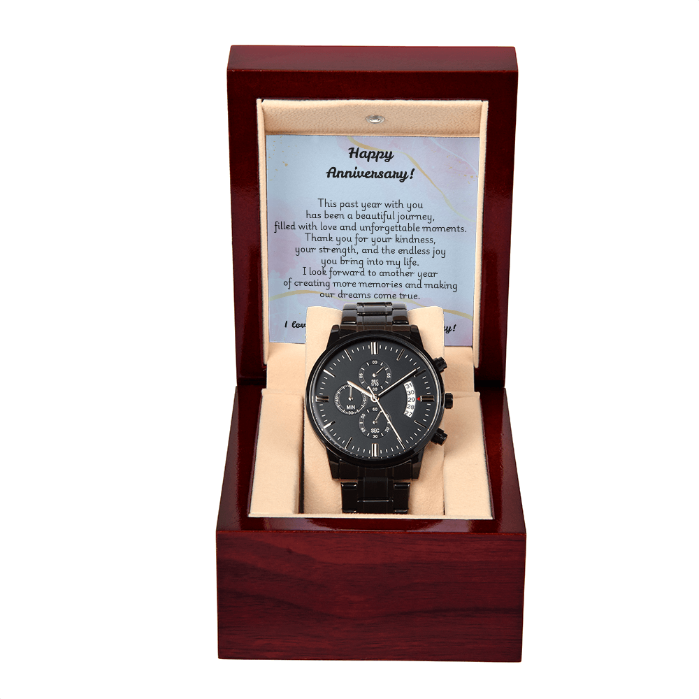 Black Chronograph Watch - Anniversary 1