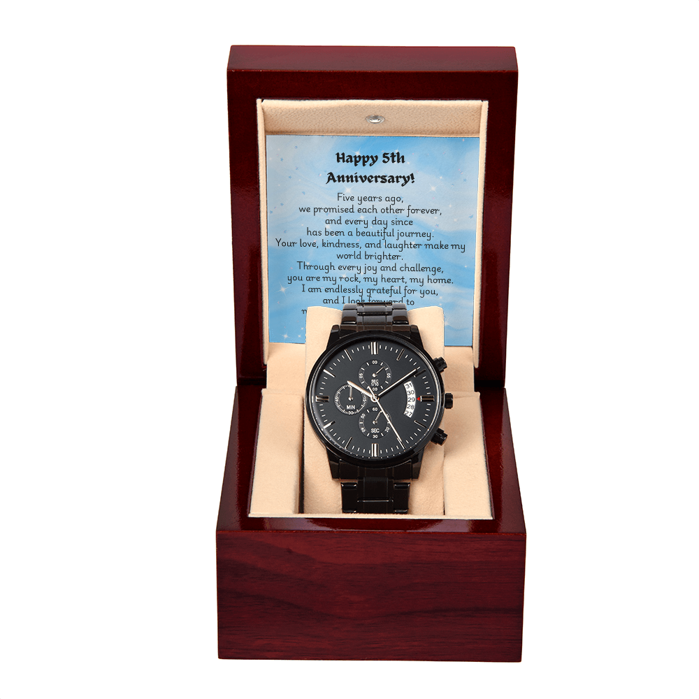 Black Chronograph Watch - Anniversary 5