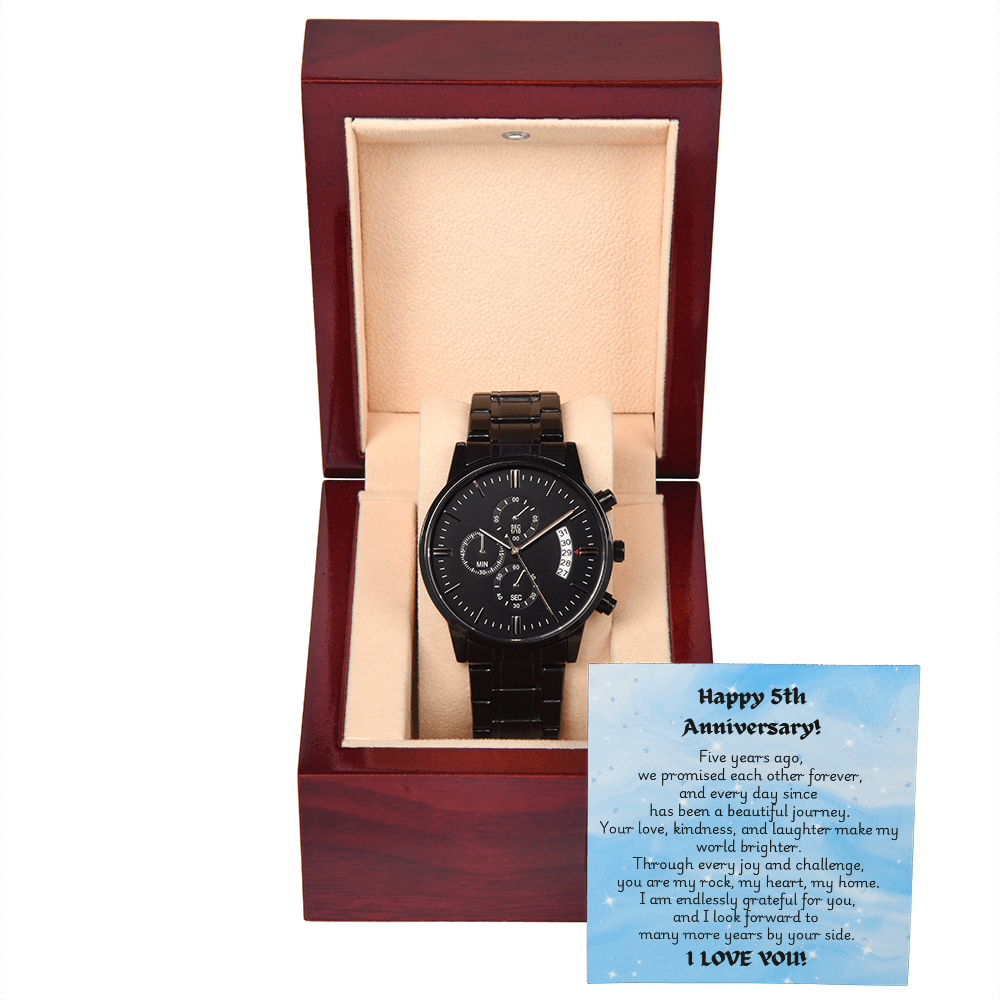 Black Chronograph Watch - Anniversary 5