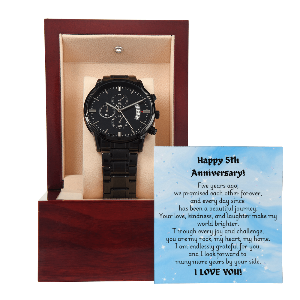 Black Chronograph Watch - Anniversary 5
