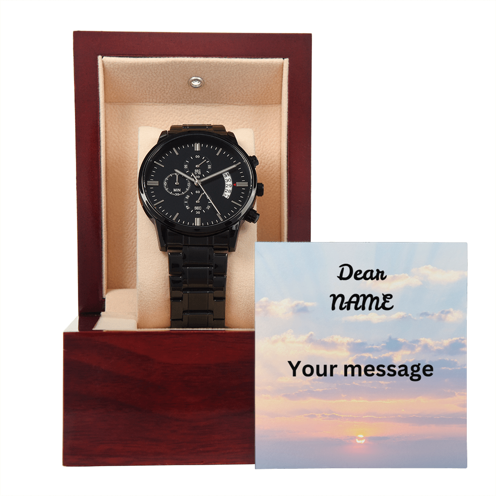 Black Chronograph Watch - personal
