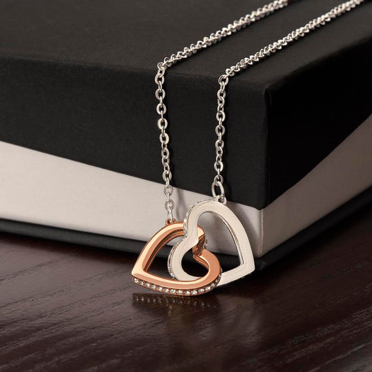 Interlocking Hearts Necklace - without message card