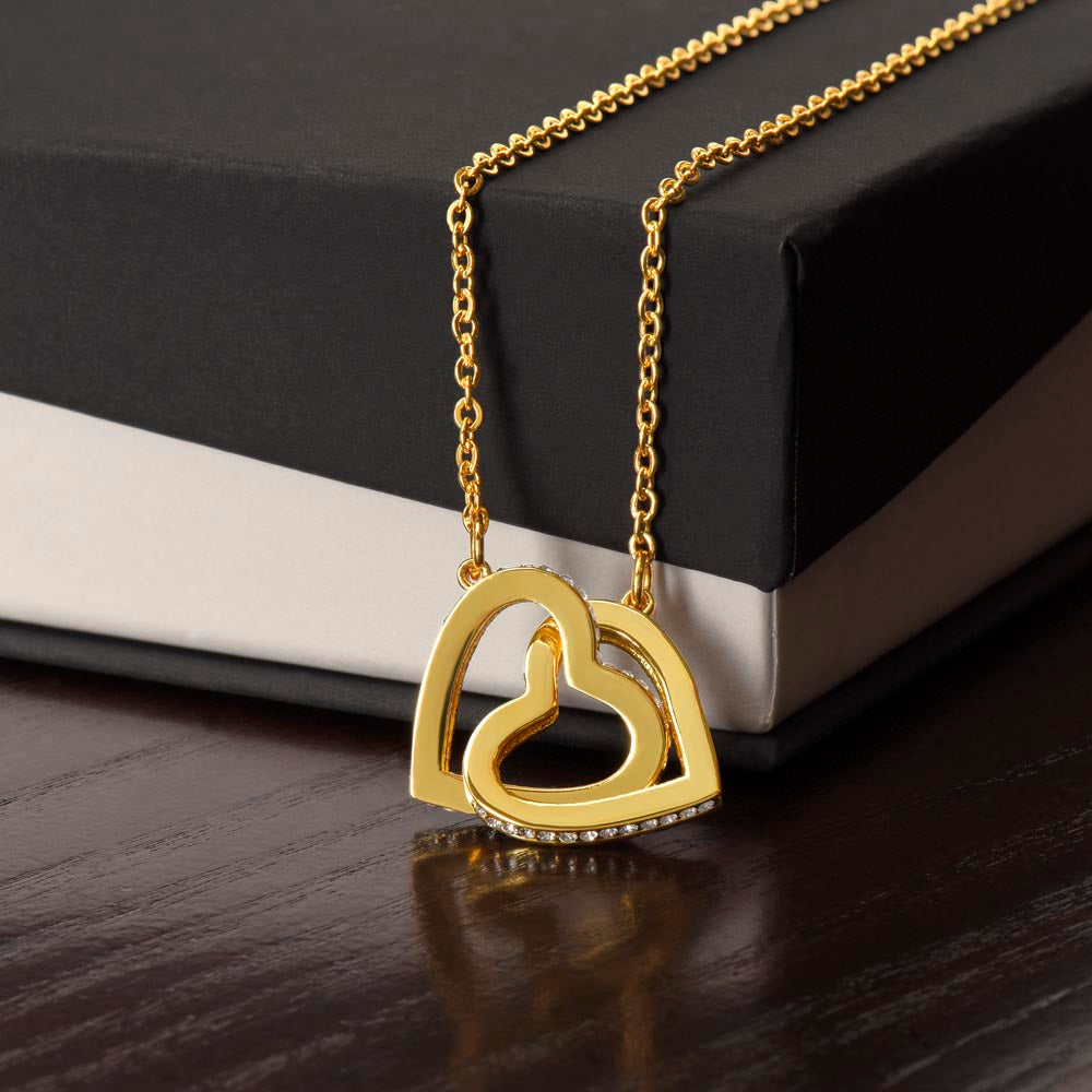 Interlocking Hearts Necklace - without message card
