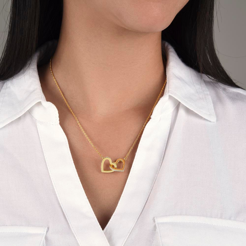 Interlocking Hearts Necklace - without message card