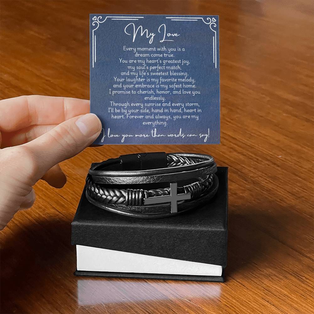 Men's Cross Bracelet - Fiancé 1