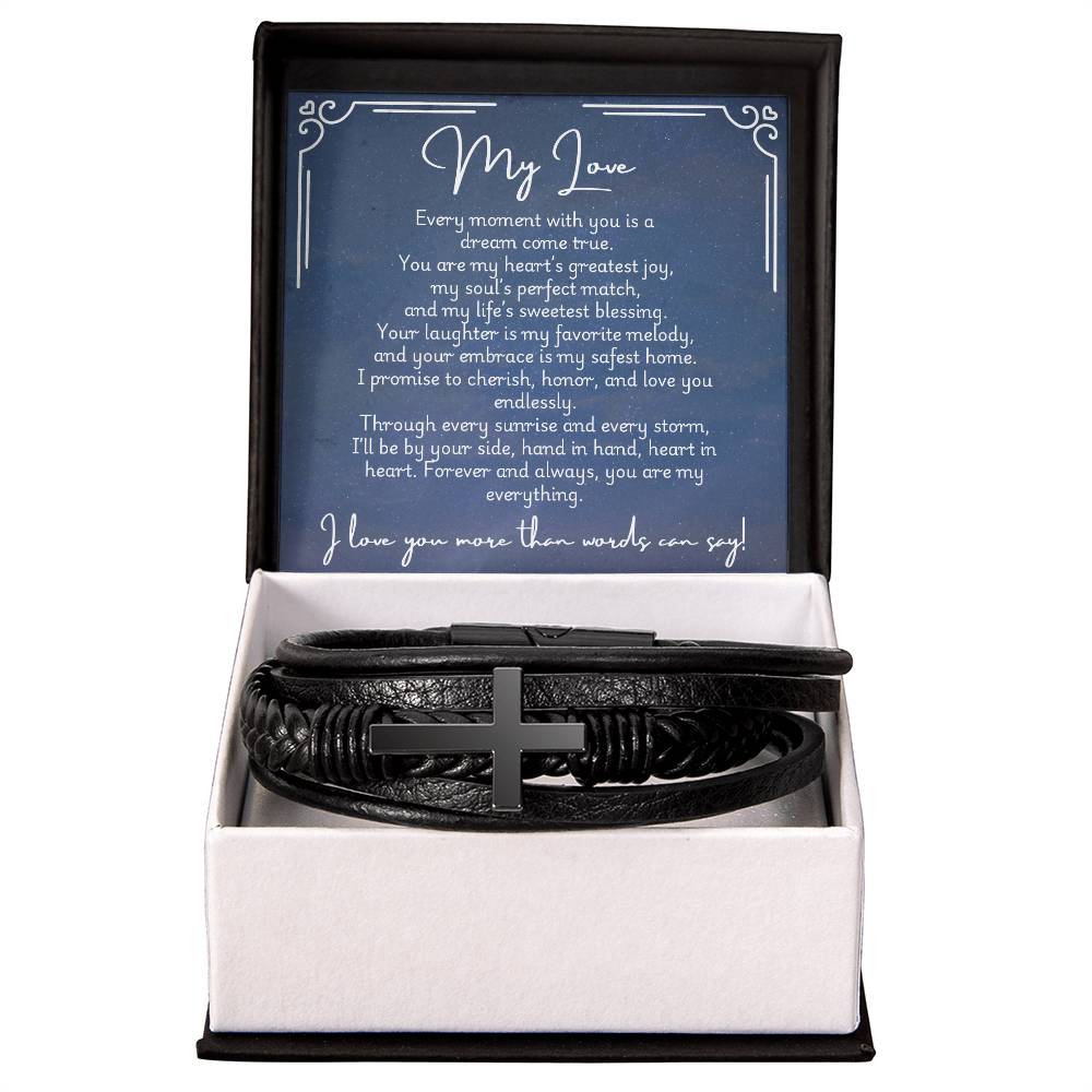 Men's Cross Bracelet - Fiancé 1
