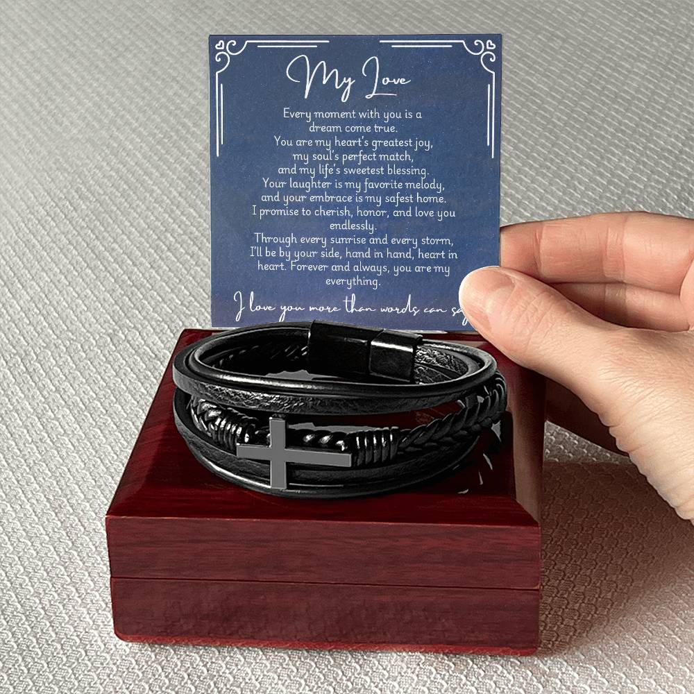 Men's Cross Bracelet - Fiancé 1