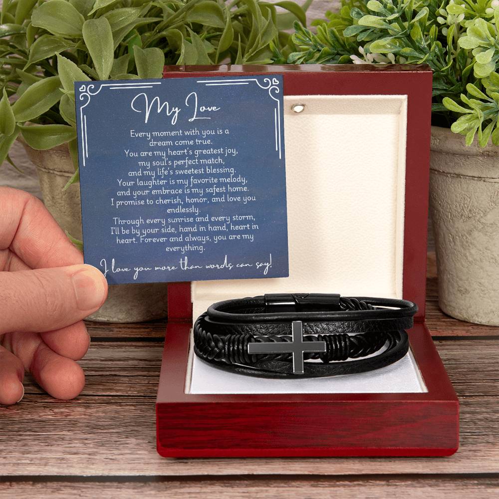 Men's Cross Bracelet - Fiancé 1