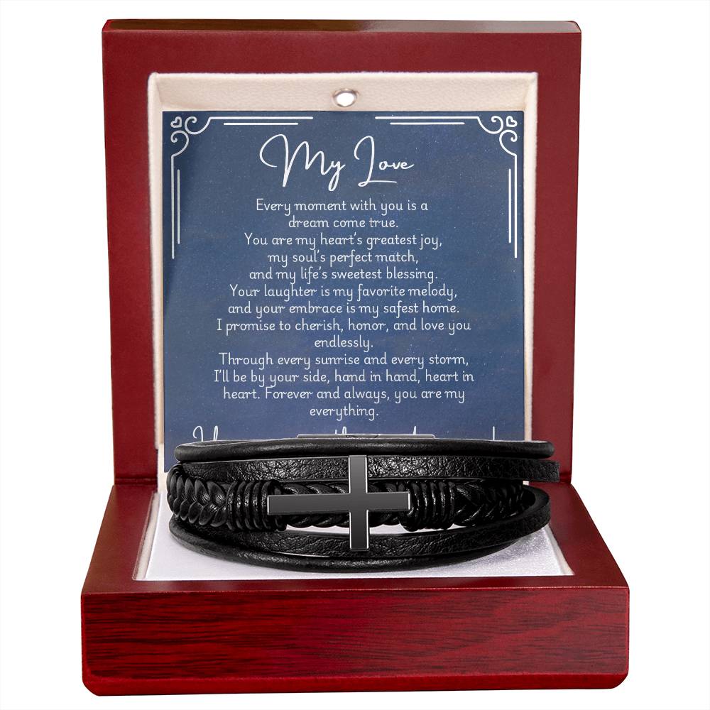 Men's Cross Bracelet - Fiancé 1