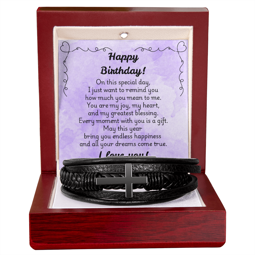 Men's Cross Bracelet - Birthday 1