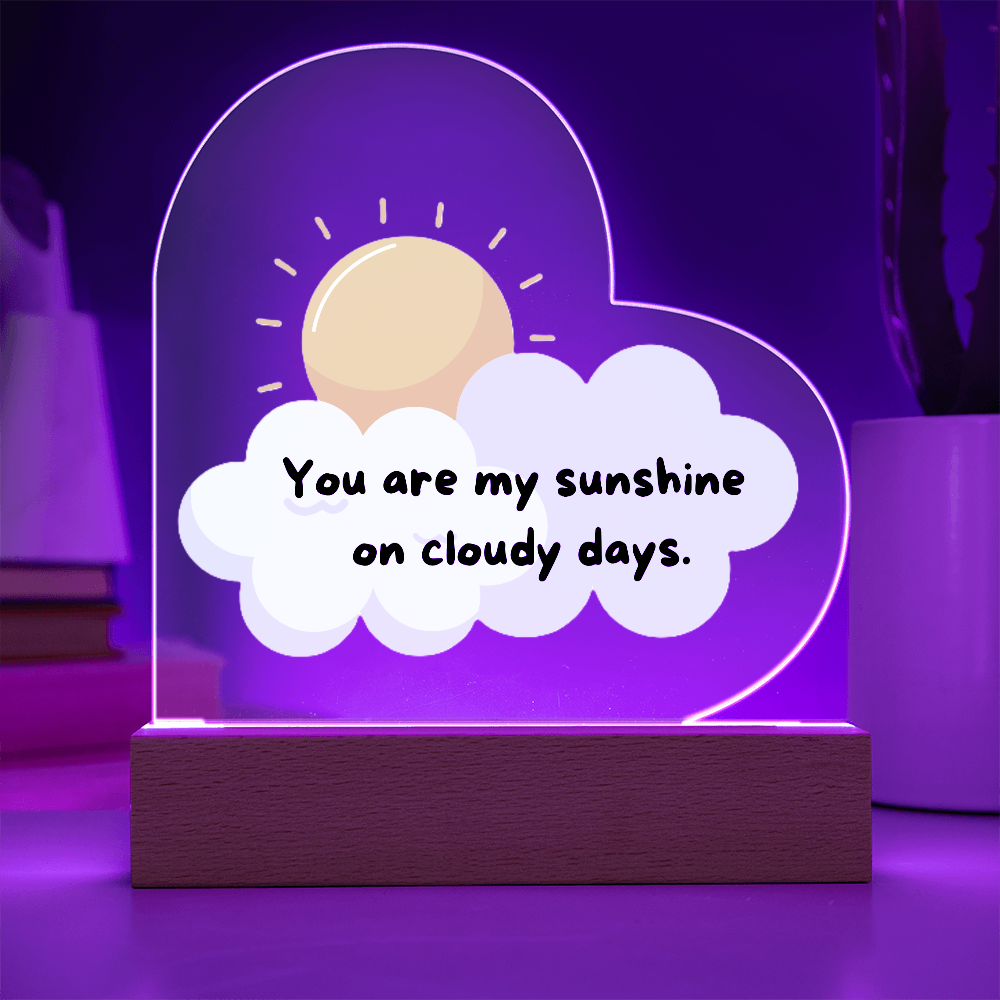 Acrylic Heart - You are my sunshine