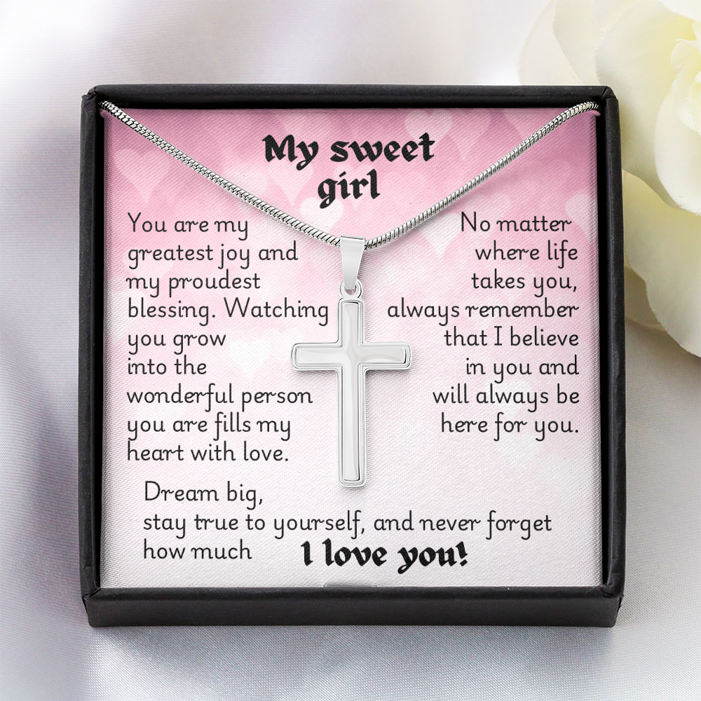 Cross Necklace - Heart 1