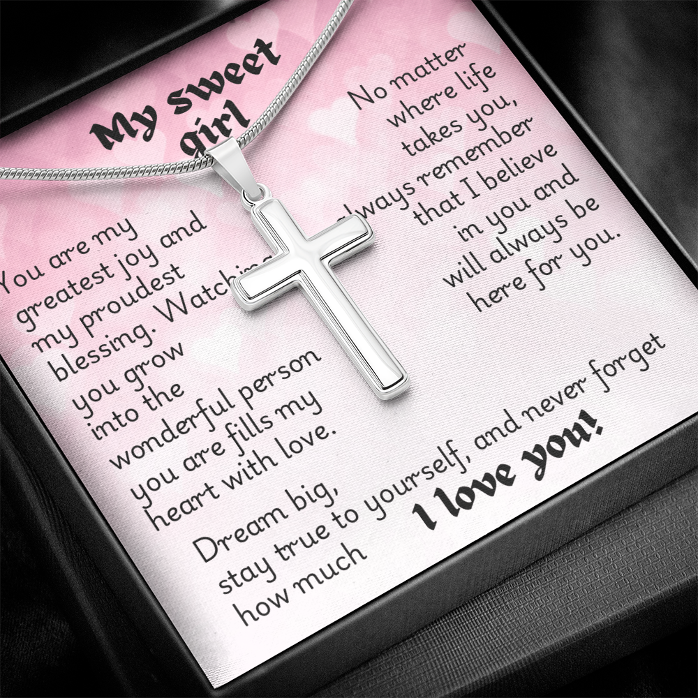 Cross Necklace - Heart 1