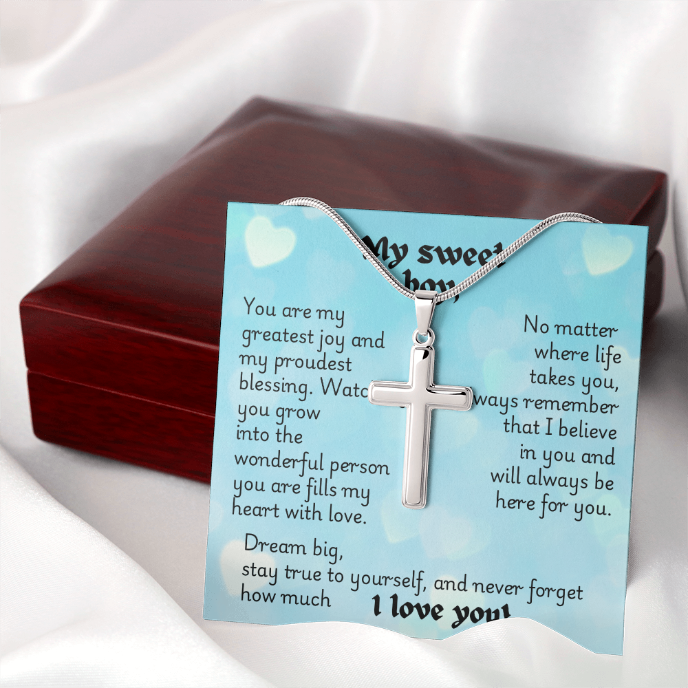 Artisan Cross Necklace - Heart 1
