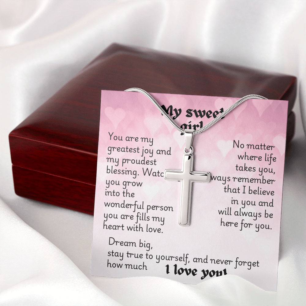 Cross Necklace - Heart 1