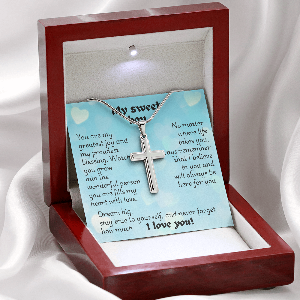 Artisan Cross Necklace - Heart 1
