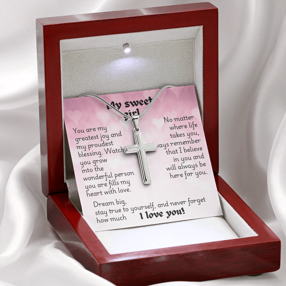Cross Necklace - Heart 1