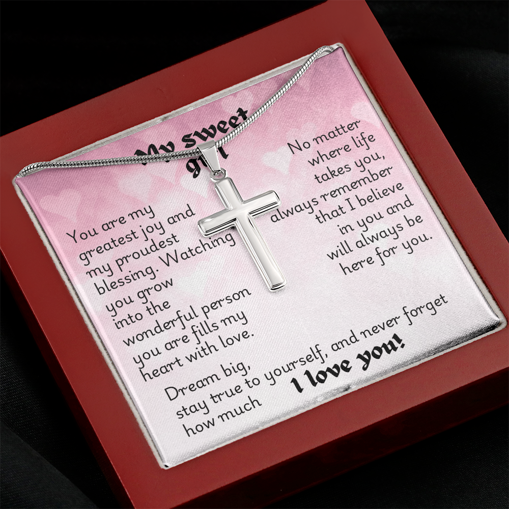 Cross Necklace - Heart 1