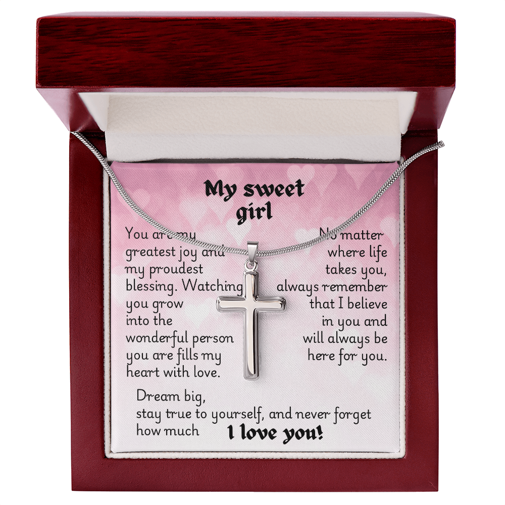 Cross Necklace - Heart 1