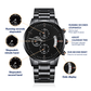 Black Chronograph Watch with Engraving - Anniversary 5