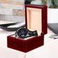 Black Chronograph Watch with Engraving - Anniversary 5