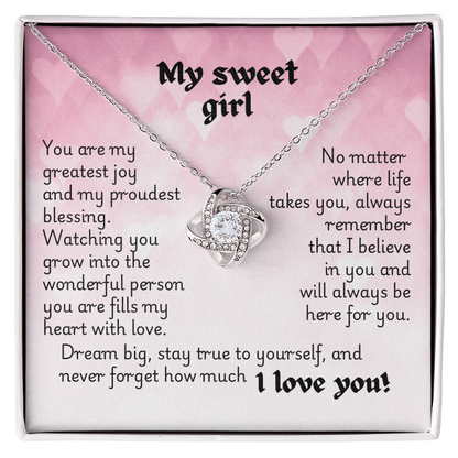 Love Knot Necklace - Heart 1