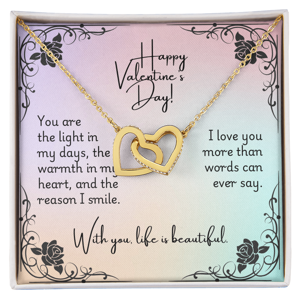 Interlocking Hearts Necklace - Valentine 1