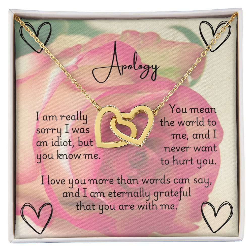 Interlocking Hearts Necklace - Apology