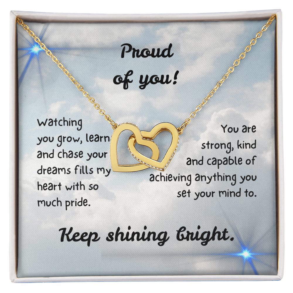 Interlocking Hearts Necklace - Proud of you - Dreams