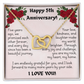 Interlocking Hearts Necklace - Anniversary 5