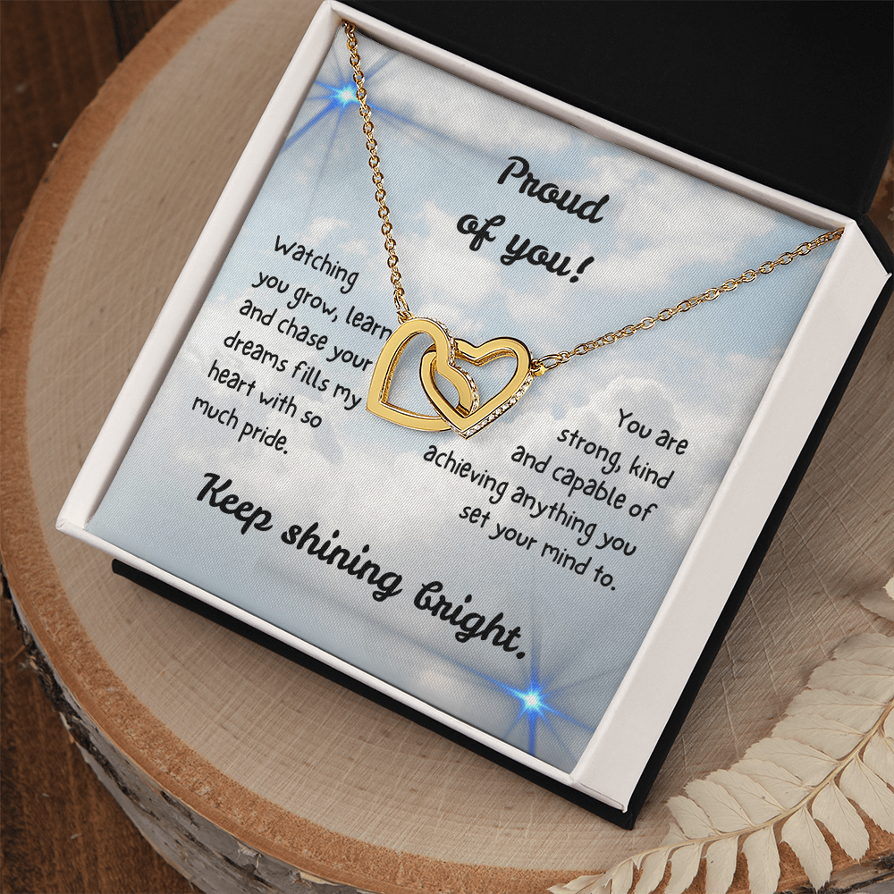 Interlocking Hearts Necklace - Proud of you - Dreams