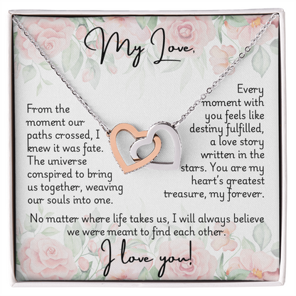 Interlocking Hearts Necklace - Fate
