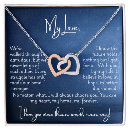 Interlocking Hearts Necklace - Strong
