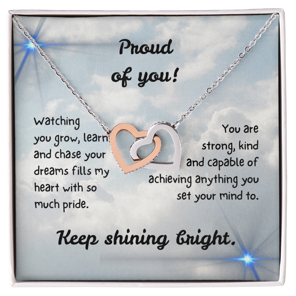 Interlocking Hearts Necklace - Proud of you - Dreams