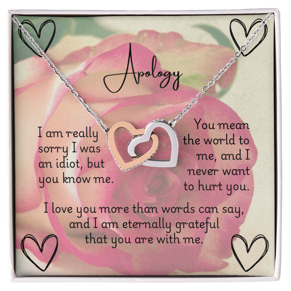 Interlocking Hearts Necklace - Apology