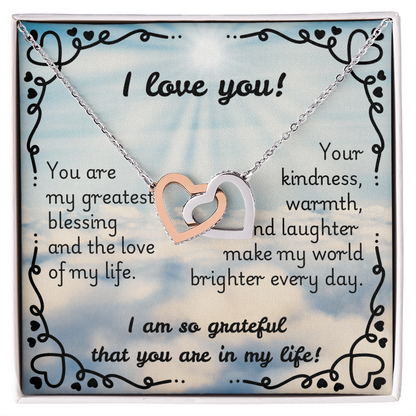 Interlocking Hearts Necklace - Blessing
