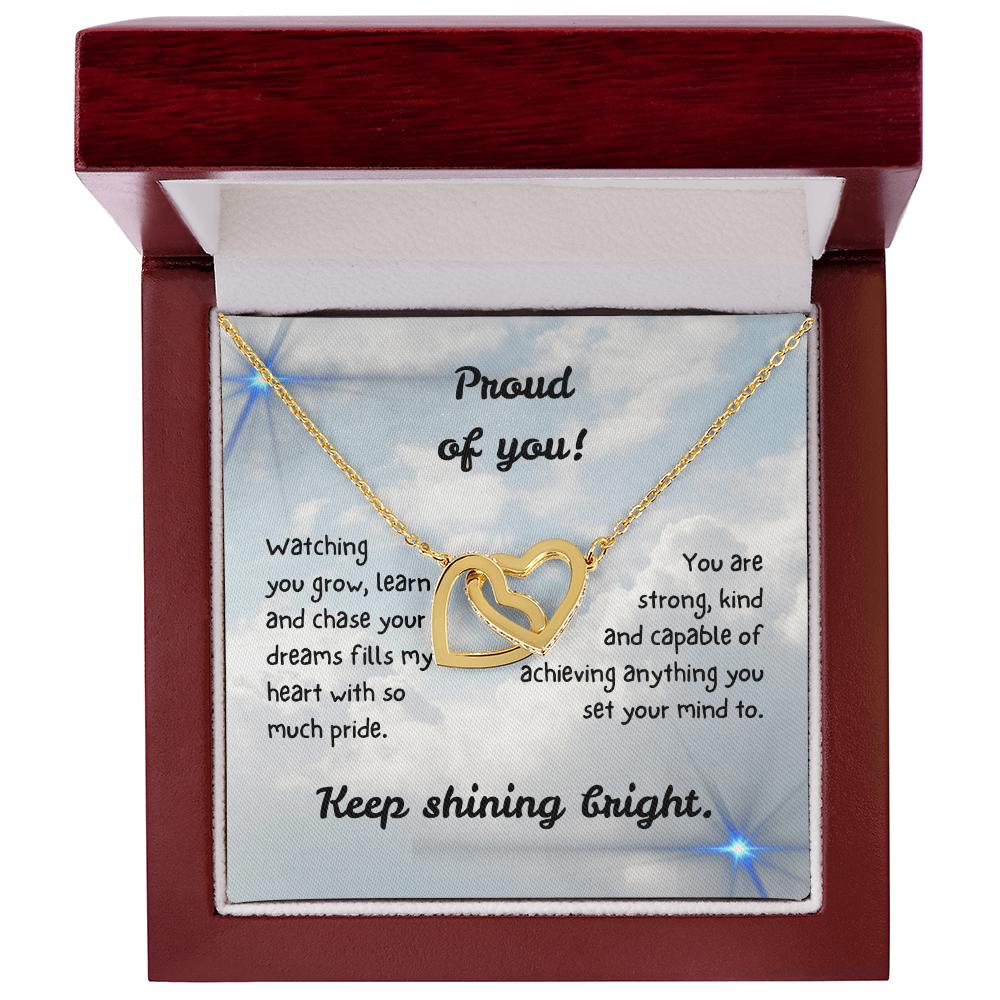 Interlocking Hearts Necklace - Proud of you - Dreams