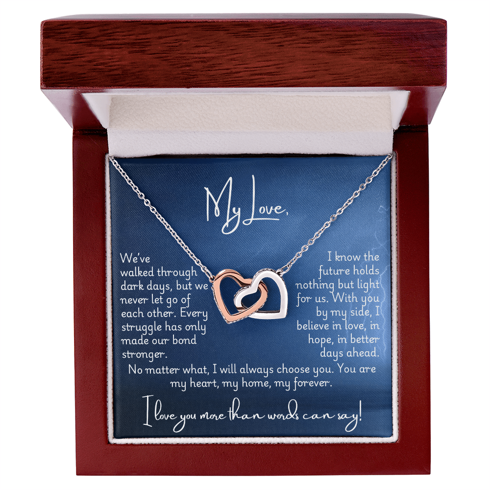 Interlocking Hearts Necklace - Strong