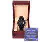 Black Chronograph Watch - Husband Forever