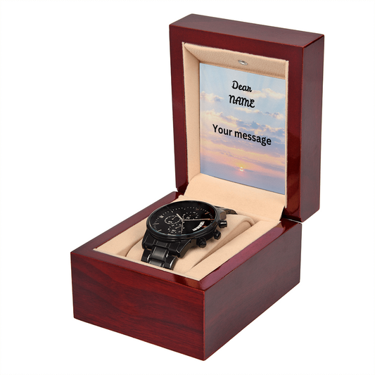 Black Chronograph Watch - personal