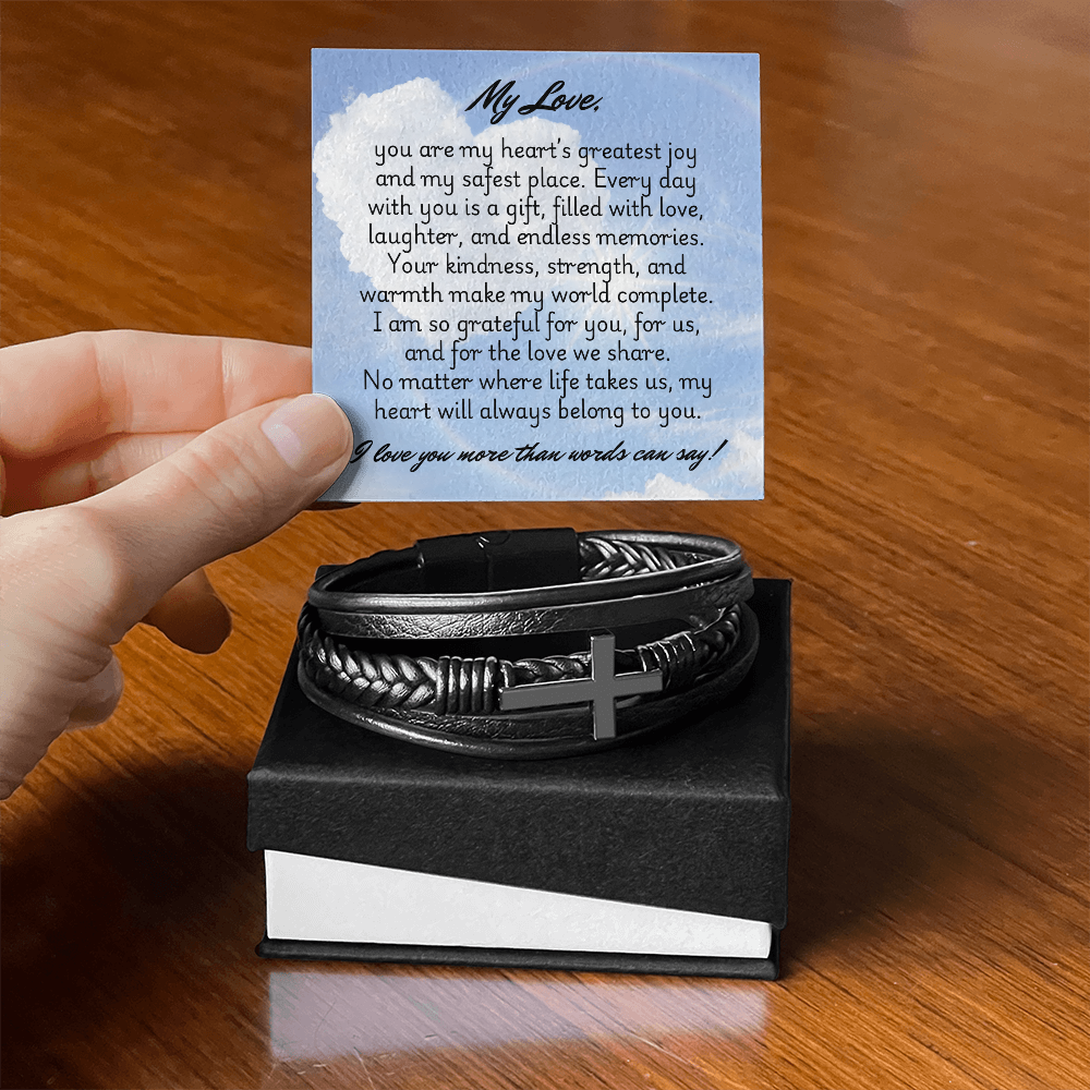 Men's Cross Bracelet - Husband 1