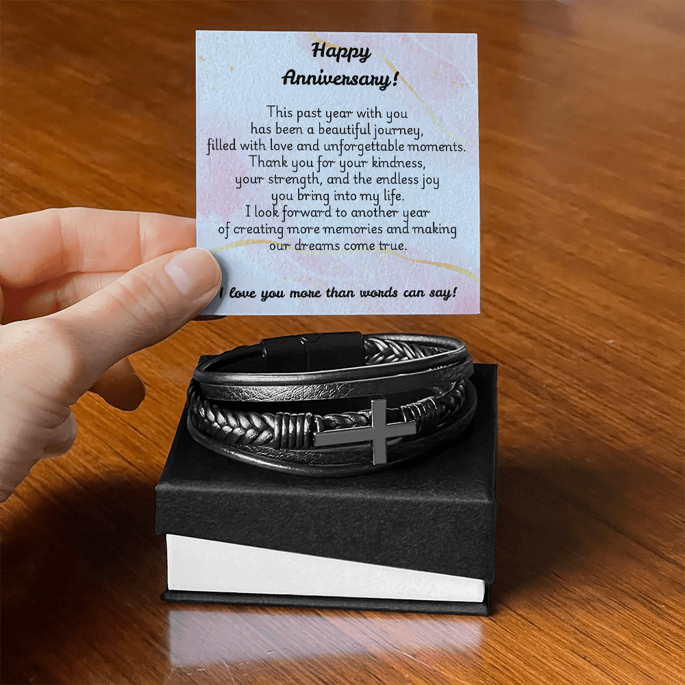 Men's Cross Bracelet - Anniversary 1